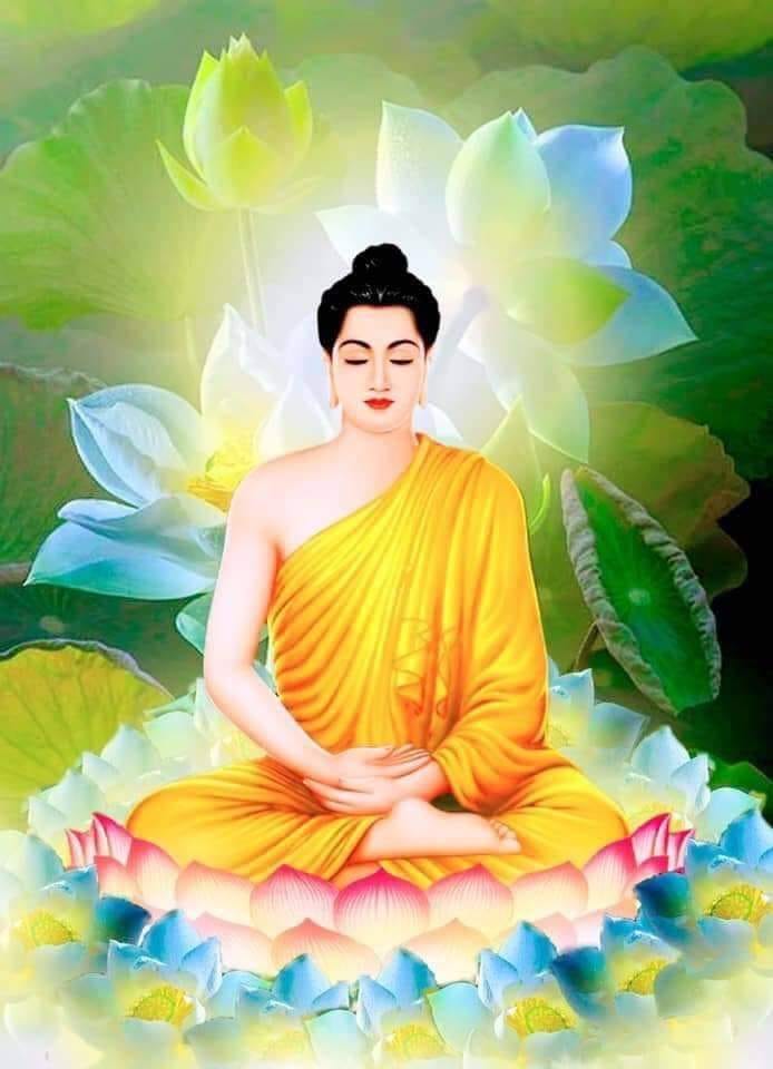 Phật ngồi tòa sen