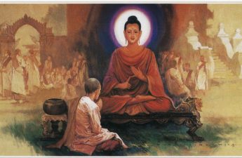 Tôn giả Sàriputta ngồi xuống gần Phật Thế Tôn