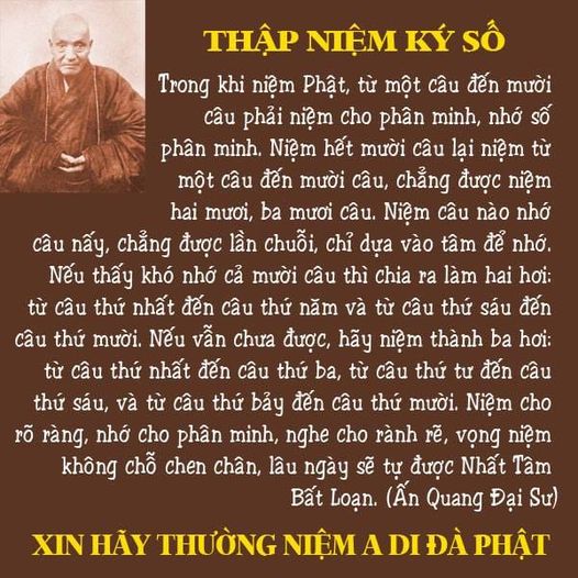 Niệm Phật ký số - Đại sư Ấn Quang
