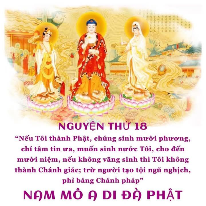 Nguyện thứ 18 - NAM MÔ A DI ĐÀ PHẬT