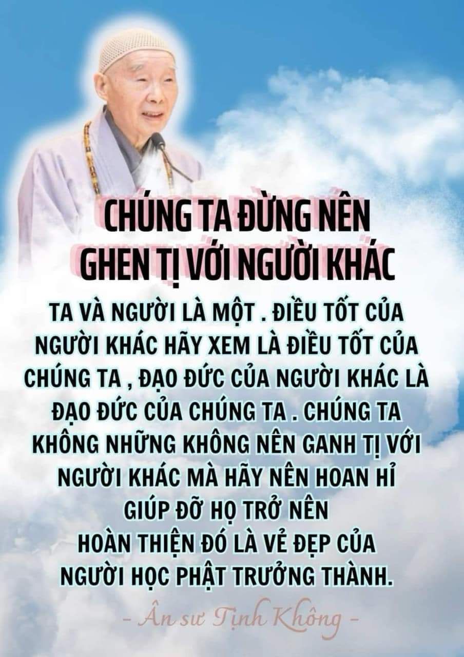 Chúng ta đừng nên ghen tị với người khác - Ân sư Tịnh Không