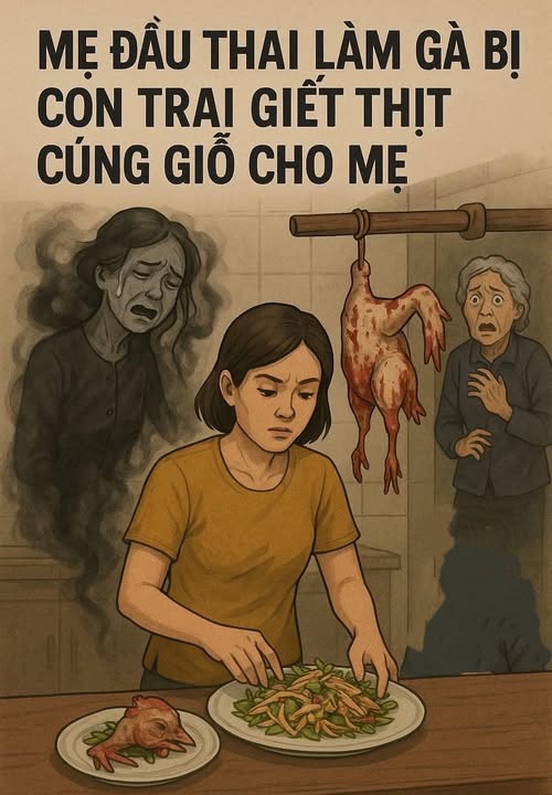 Mẹ đầu thai làm gà bị con giết hại đem cúng giỗ cho mẹ
